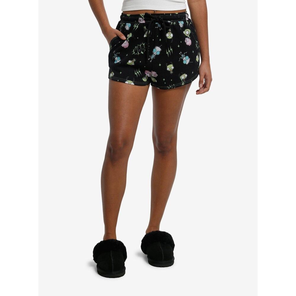 Invader Zim Allover Print Girls Lounge Shorts large